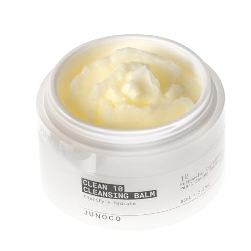 JUNO & Co. Clean10 Cleansing Balm – Creamy Makeup Remover Balm with Japanese Pearl Barley & Vitamin E, Refillable Pod System, Gently Removes Makeup & SPF, Balm-to-Oil Cleanser, 2.87 oz.