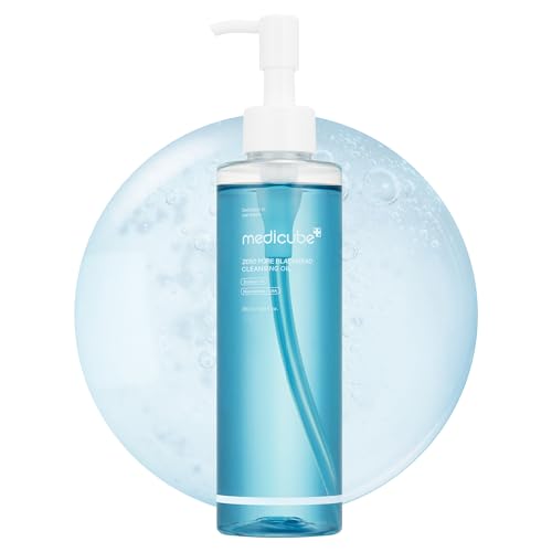 medicube Zero Pore Blackhead Cleansing Oil | Makeup Remover for all skin types, Daily Moisture Facial Cleanser, Low-Irritation | Korean Skin Care (205ml / 6.93 fl.oz)