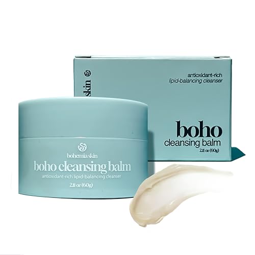 Boho Cleansing Balm - Hydrating Makeup Remover with Manuka Honey & Sea Buckthorn - Facial Cleansing Balm for Sensitive Skin - Removes Waterproof Makeup, Mascara & SPF - Travel Size Balm Cleanser 2 oz