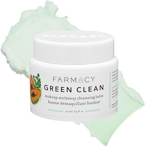 Farmacy Makeup Remover Cleansing Balm - Green Clean Waterproof Makeup Remover Balm + Oil C